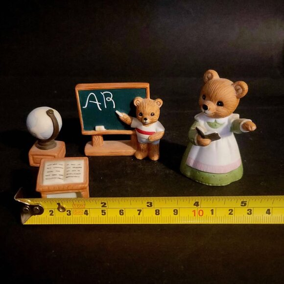 Vintage Homco Porcelain Figurines, "Bears at School" Collection - Picture 3 of 4